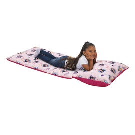Everything Kids Wonder Woman Pink, Blue & White Deluxe Easy Fold Toddler Nap Mat, Pink, Blue, White (6392392P)