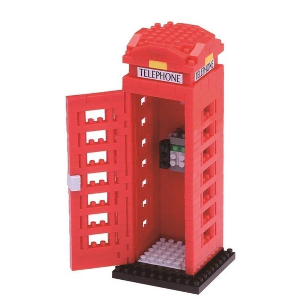 nanoblock NAN-NBH125 London Telephone Box Toy, Multicolor