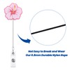 Cute Hibiscus Flower Badge Reel, Retractable ID Card Pink Badge