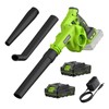 Leaf Blower Cordless with 2 Batteries and Charger, 20V Electric