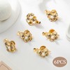 6 Pack Gold Flower Hair Clips for Girls, Small Hair