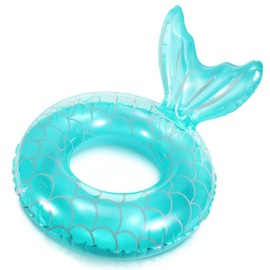 HappyHome Children's Float, Mermaid, Kids, Float, Cute, With Backrest, For Boys And Girls (Blue)
