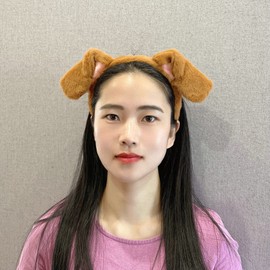 Olivemont Dalmatian ears headband for dog costume (brown)