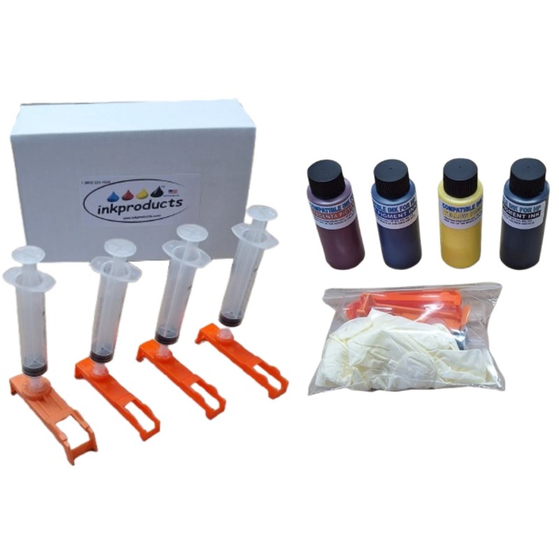 Inkproducts Ink Refill Kit For HP Officejet 8015e, 8025e, 8035e,