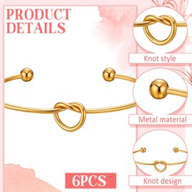 Tondiamo 6 Sets Friendship Gifts for Women the Knot of Friendship Bracelets and Canvas Drawstring Bags Friends Jewelry Pouch Gifts Sets for Women BFF Soul Sister