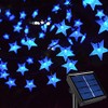 Abkshine 120 LED Blue Solar Star String Lights, Waterproof Solar