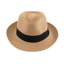 Panama Hat Unisex Summer Hat Beach Hat for Men Women Straw Hat Panama Hat Roll Up Hat, brown