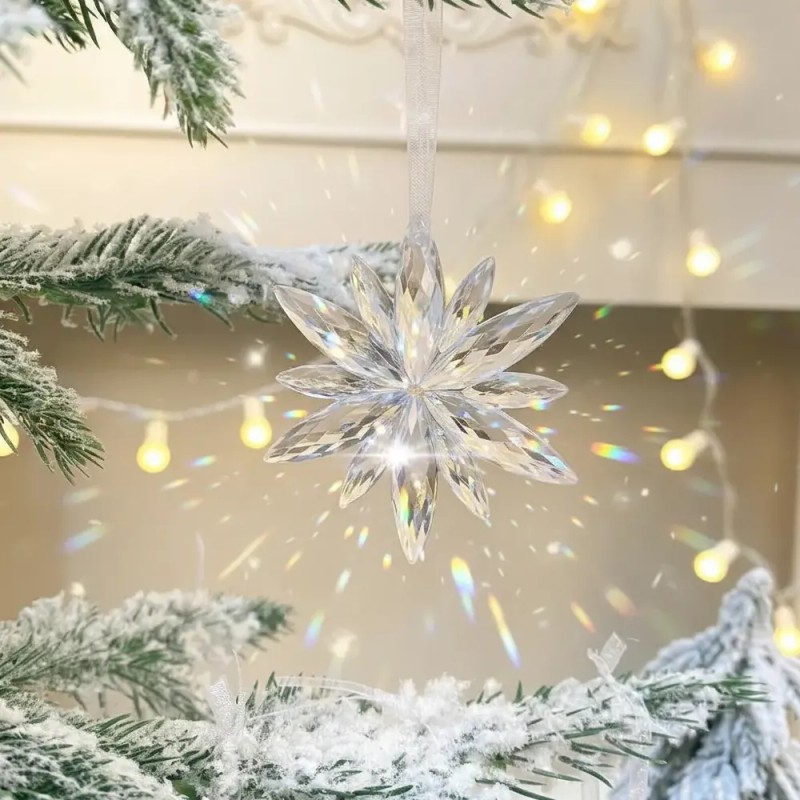 12 Pzas Adornos Cristal Para Árbol De Navidad