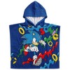 Clondo Poncho Mare Bambino con Cappuccio 50x100 cm Per Sonic