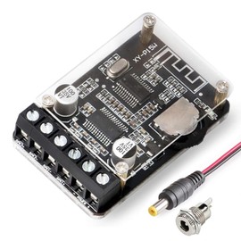 DAMGOO Audio Amplifier Board with BT 5.0, 10W 15W 20W 2.0 Dual Channel Stereo Wireless Mini Amp Module with Protective Shell
