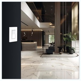 ThunderWay 3 Way Decorative Light Switch with Plate, 15A 120V/277V, AC Rocker Paddle Switches Replacement, Self-Grounding, Residential Grade, Screwless Wall Plate, UL Listed (10 Pack, Glossy White)