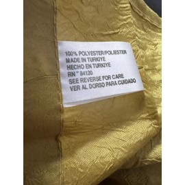 Lorraine Home Fashions 1970’s Valance Curtain Gold Crinkled Polyester  Voile 16x50 Crystal Turkey