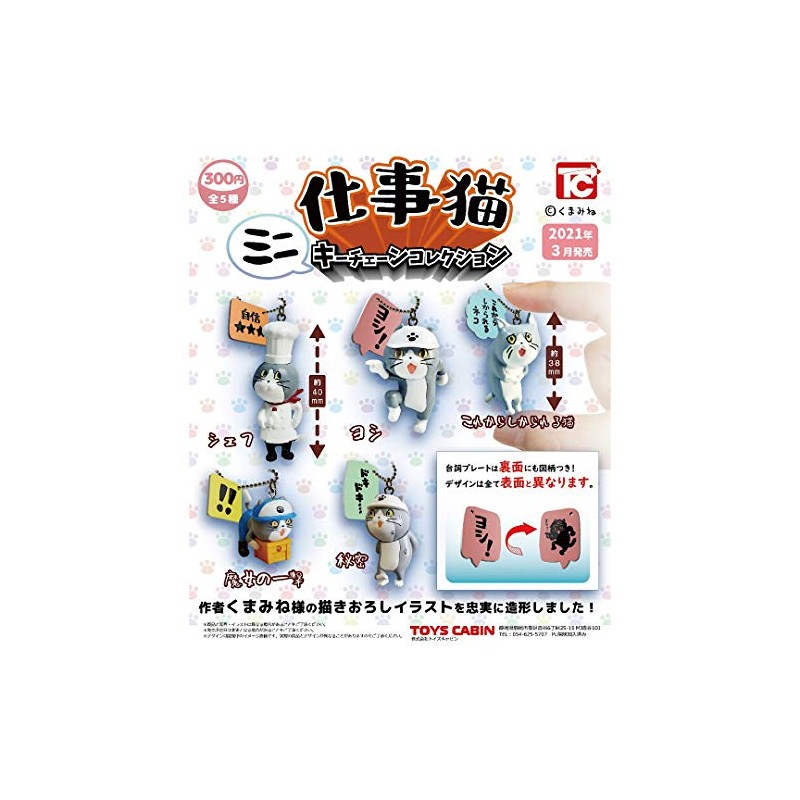 Toys Cabin Mini Keychain Collection (Complete Set of 5 Types)