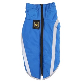 Dog Jacket Polyester Reflective Autumn Winter Warm Comfortable Pet Warm Clothes for Large Dogs Blue 6XL