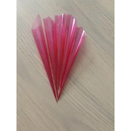 Henna Glitz Empty Rolled Henna Cones In Pink Clear- Set Of 50