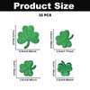 32PCS Shamrock Shaped Iron on Patches, St. Patrick's Day Embroidered