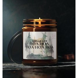 Hoa Hoa Candle, Smells Like Hoa Hoa Season, Fall Twilight Candle, Gift For Twilight Fan, Bookish Fan Fiction Candle, Soy Scented Candle 9 oz - Choose Size: 40z, Choose Scents: Coconut Cream + Cardamom
