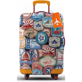 Suitcase Cover with Both Sides Zipper Open, H HOME-MART Printed Luggage Cover Spandex Travel Suitcase Covers Luggage Covers Dustproof Washable Protector