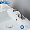 Luxice Brushed Nickel Touchless Bathroom Sink Faucet, Battery Operated Automatic