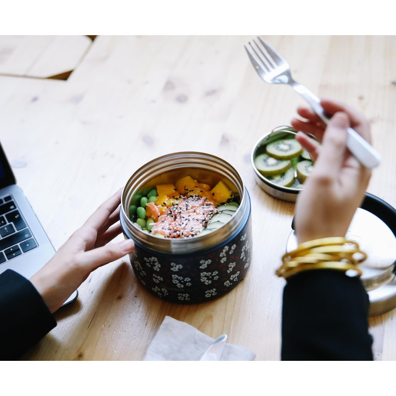 QWETCH - Lunch Box Stainless Steel Isotherm - Hanami Blue