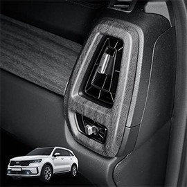 YOUTOOCAR Wood Grain Side Air Conditioning Vent Outlet Trim Frame Cover Right & Left AC Air Vent Cover Compatible with Kia Sorento 2021-2023 Accessories