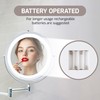 OVENTE Wall Mounted Lighted Makeup Mirror, 9" Double Sided 1X/10X