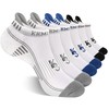 KEMISANT Mens Running Socks 6 Pairs, Athletic Ankle Socks for