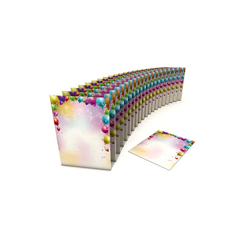 Party Celebrations Carnival Motif Paper Confetti 20 Sheets Letter Paper