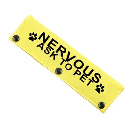 Nervous Rescue Ask To Pet Dog Leash Wrap Rescue Dogs Anxious Dogs Leash Sleeve Cover (Nervous Ask To Pet Sleeve)