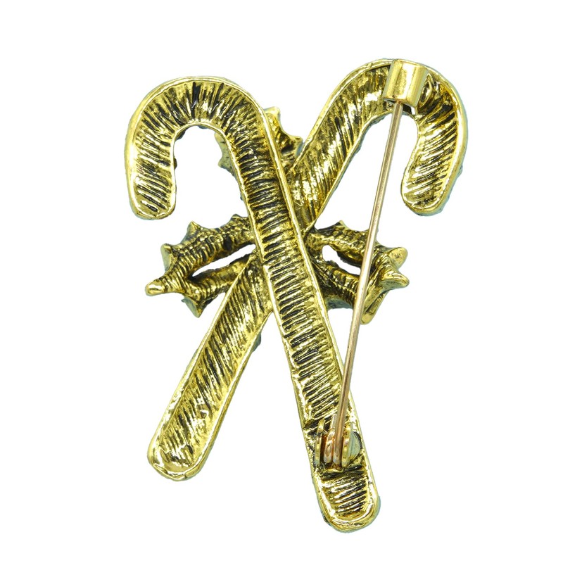 Yeeyeow Cute Colorful Candy Cane Brooch Pin for Christmas Holiday