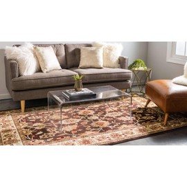 Unique Loom Voyage Collection Traditional Oriental Classic Intricate Design Area Rug, 3' 3" x 5' 3" Rectangle, Brown/Cream