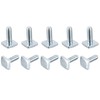 sourcing map Square Head Bolt, 20pcs M6x17.5mm Fully Thread Carbon