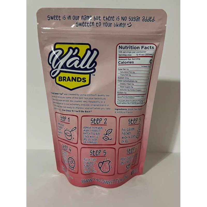 Y’all Sweet Tea - Very Raspberry Exclusive Flavor SOLD OUT