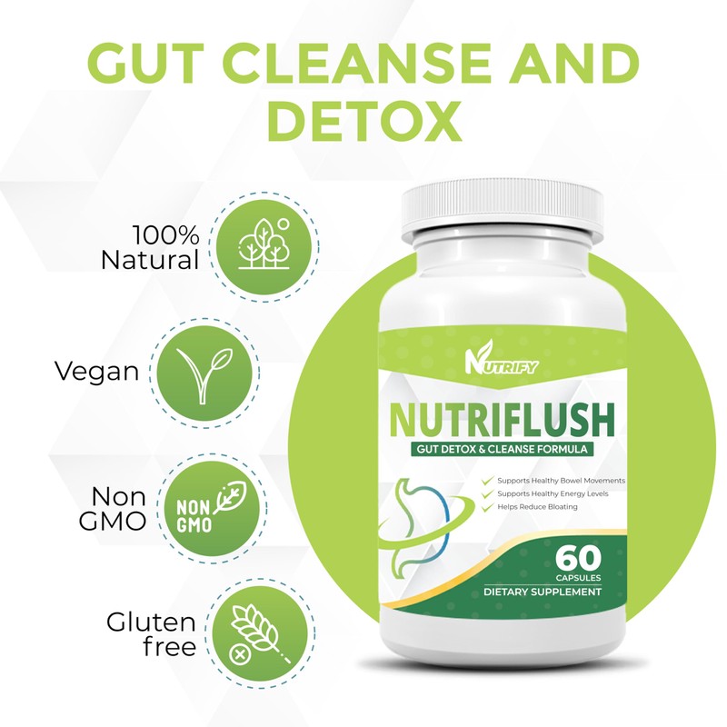 NutriFlush - Powerful Colon Support & Gut Cleanse Formula, High