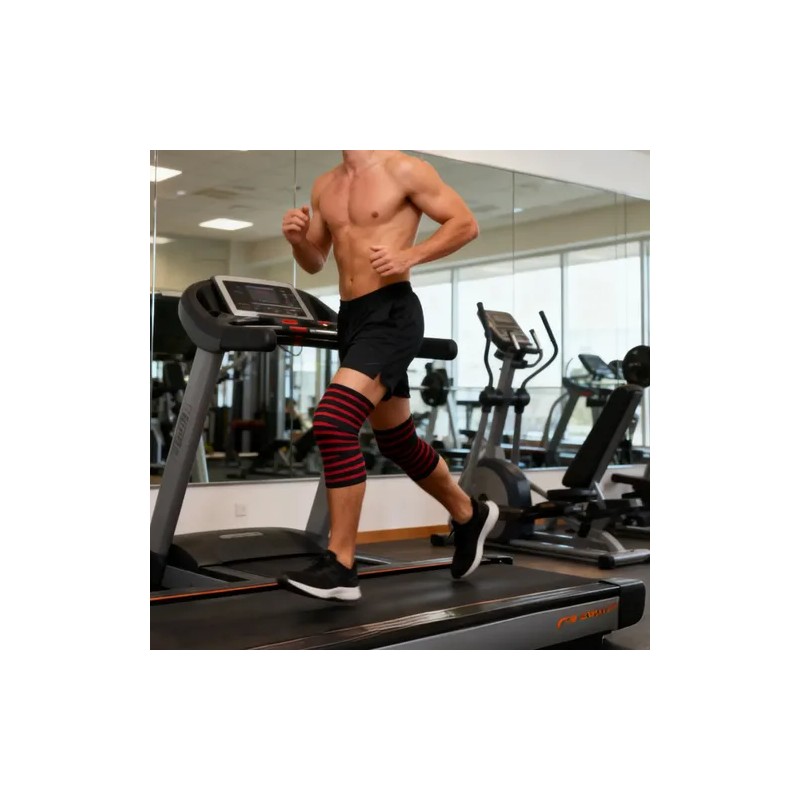 LIVZINNG 2pcs Rodilleras Venda Elástica Bandas Deportivas Rodilla Gym