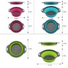 Qimh Collapsible Colander Set of 3 Round Silicone Kitchen Strainer