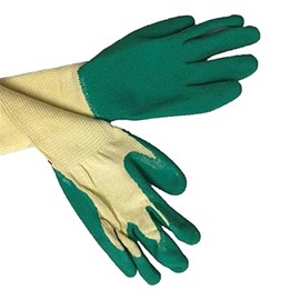 Evan Maxwell International Inc. Multipurpose Versatile Ultra Flex Lightweight Latex Coated Glove, Green - Great for Gardening, Outdoor Yard Work, and Clearing Debris, Puncture and Abrasion Resistant