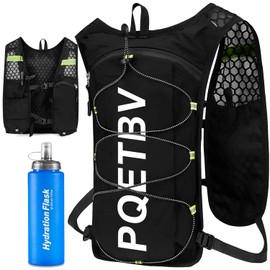 Running Vest for Men and Women, Hydration Backpack with Water Bottle, Soft 500 ml, Hydration Backpack, Running, Reflective, Lightweight for Running, Marathon, Hiking, Cycling