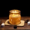 JHY DESIGN Large Moving 3 Wicks Battery Candle with 6-Hour