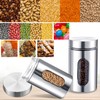 Mimorou 3 Pcs Stainless Steel Canister Set with Glass Windows