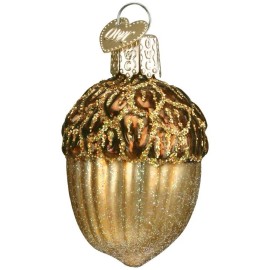 Old World Christmas Acorn Blown Glass Christmas Ornament by Old World Christmas