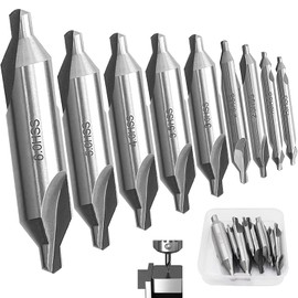 cersaty® 9-Piece Pilot Drill Set, 1.5/2/2.5/3/3.15/3.5/4/5/6 mm HSS Pilot Drill Bit for Metal, Alloy, Copper, Iron, Fast Cutting and Precision Drilling
