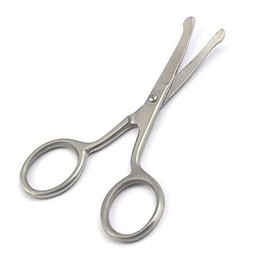 OdontoMed2011 Nose Hair Trimmer Scissors Curved 3.5" - Round Tip for Ear, Eyebrow, Beard & Mustache Trimming Multi-purpose Stainless Steel Cuticle Pedicure Beauty Grooming for Nail, Eyelash,