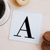 Alphabet Initial Letter Glass Drinks Coaster Mat Gift