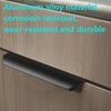 QZKJQDD 2 Pack Black Kitchen Cupboard Handles Finger Edge Pulls