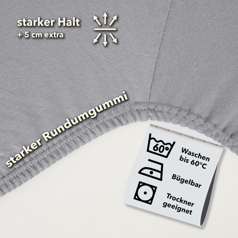 Studio Basic Fitted Sheet 180 x 200 cm, 100% Combed
