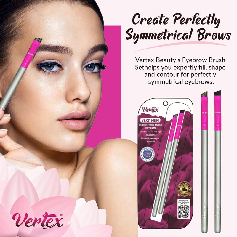 Firm Eyebrow Brush Kit For Makeup Pomade Tint Stencil Color