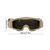Tactics DustProof Protective Glasses Impact Resistant AntiExplosion Military Goggles(Verre gris