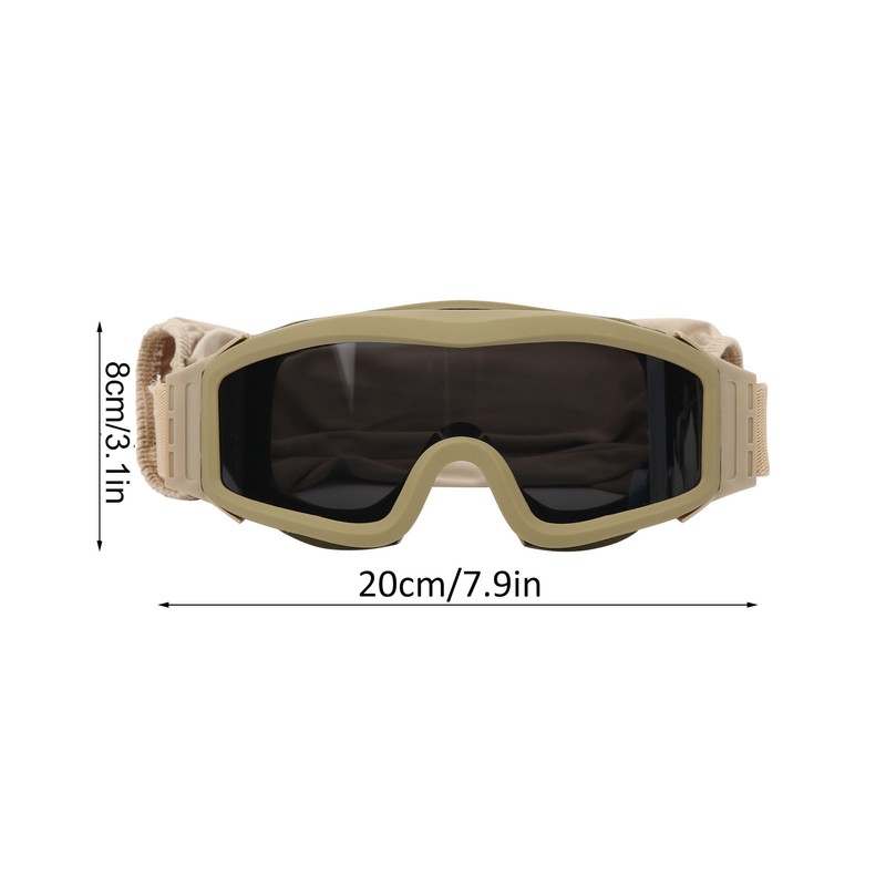 Tactics DustProof Protective Glasses Impact Resistant AntiExplosion Military Goggles(Verre gris