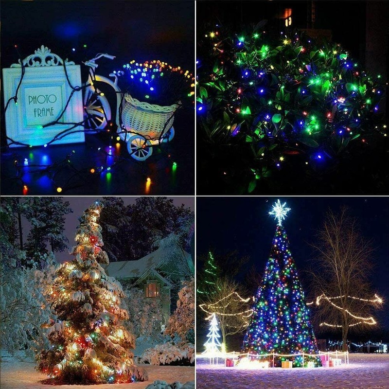 RunQiao Solar Fairy String Lights Outdoor Garden Waterproof 164ft/ 50m